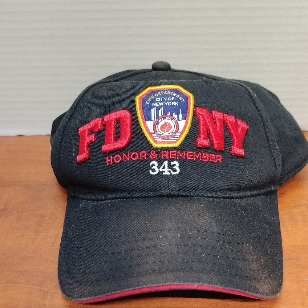 DNY Black Cap with Red and Blue Tag
